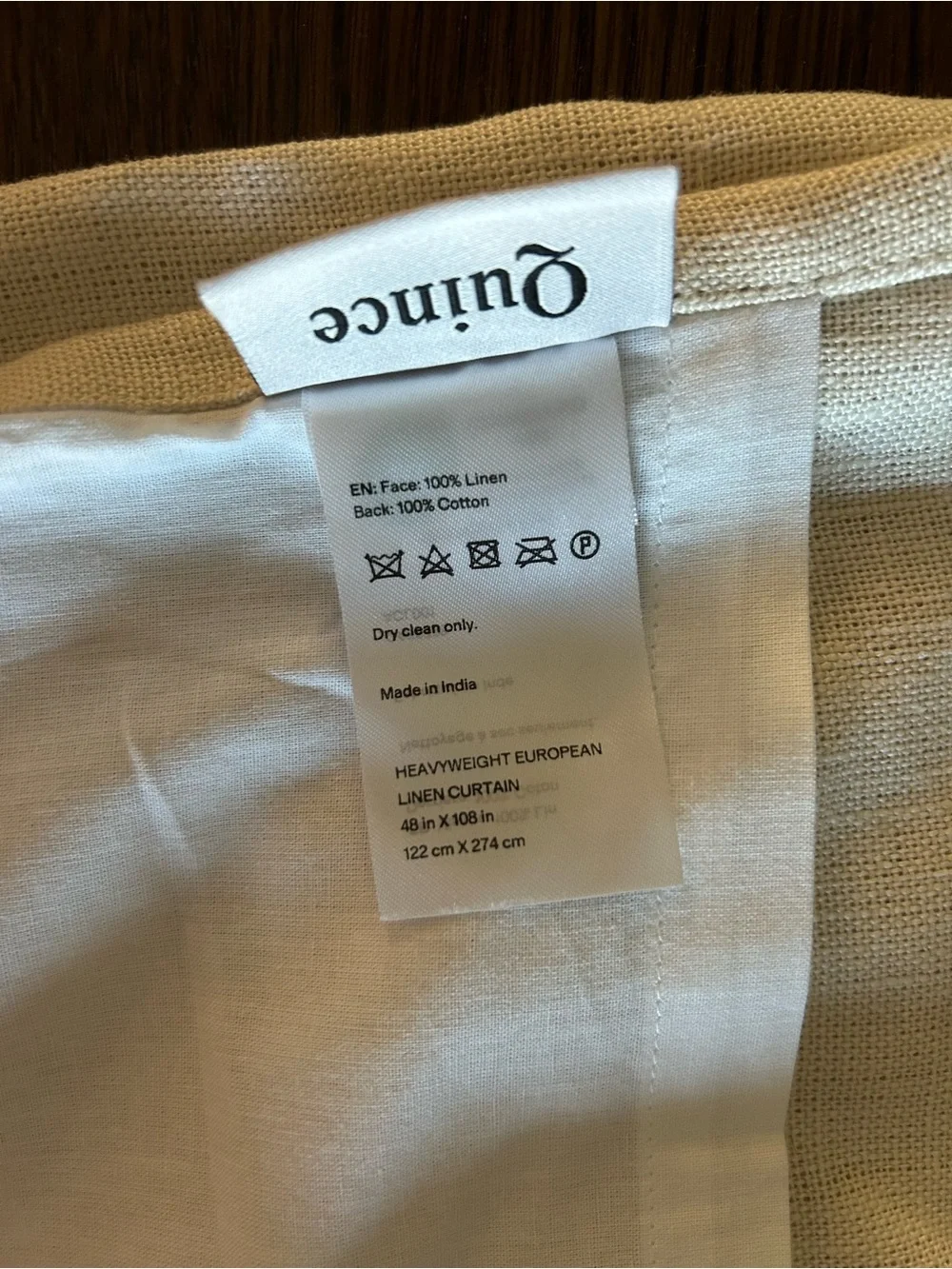 Quince! Heavyweight European Linen Curtain 48”x108”